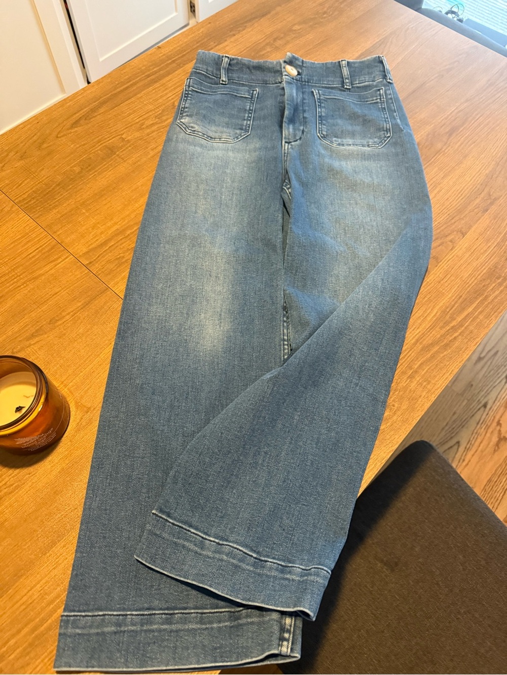 Maeve Light Blue Wide Leg Jeans